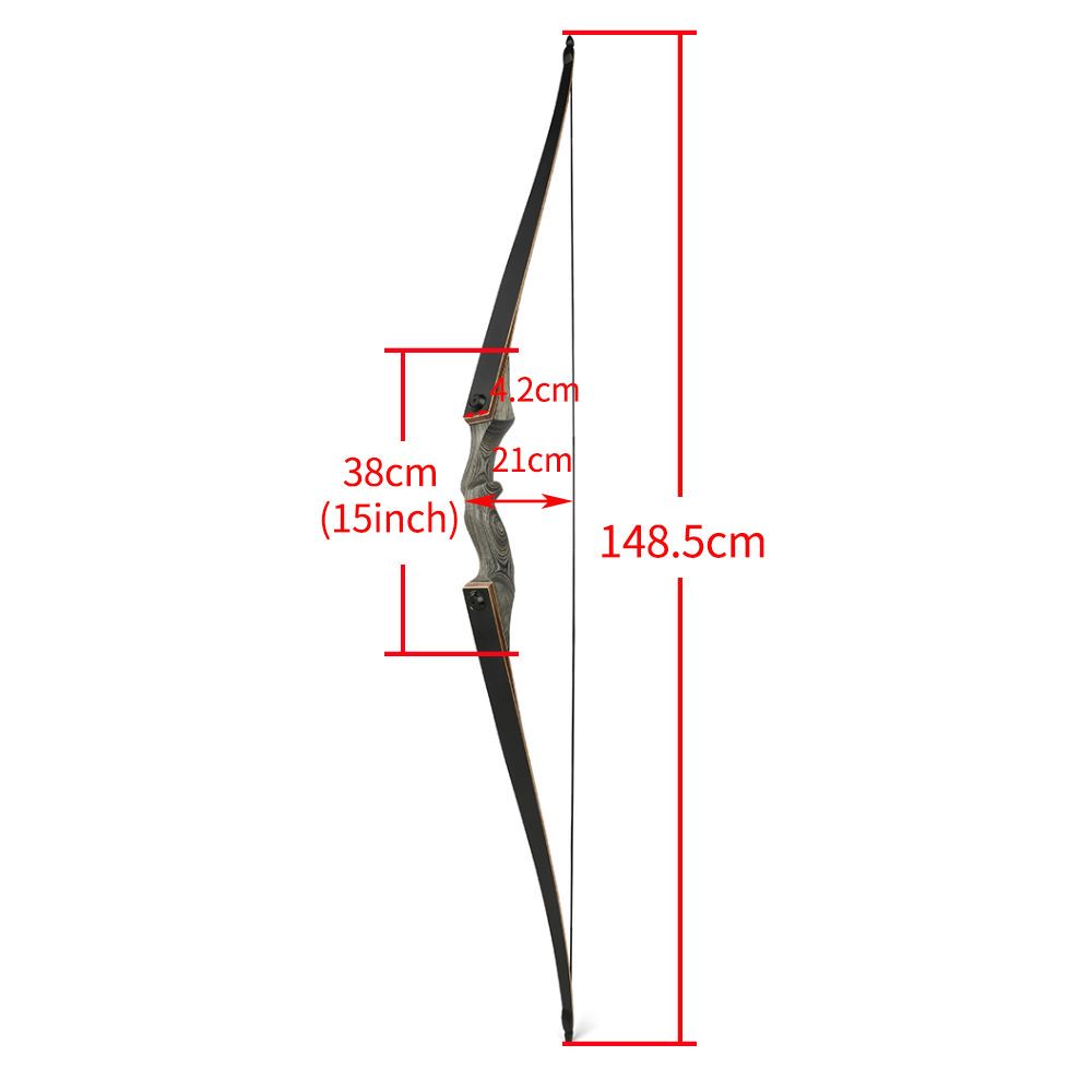 Black Hunter Longbow American Hunting Takedown 60" LH RH