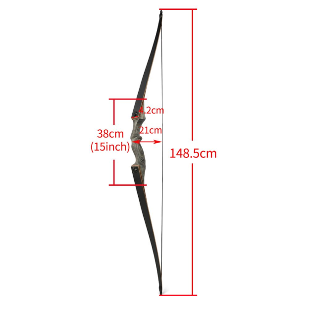 Black Hunter Longbow American Hunting Takedown 60" LH RH