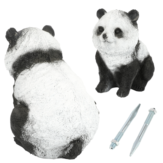 Realistic 3D panda archery target showing detailed black-and-white design