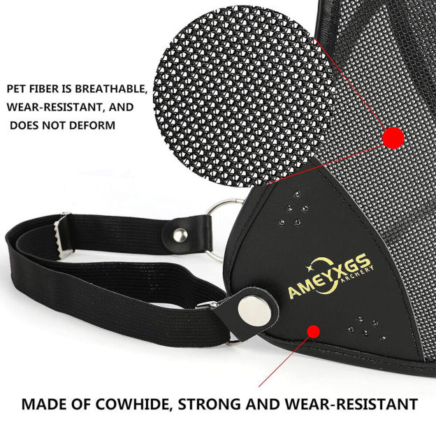 Archery Chest Guard Cowhide Protector Gear Bow Target Shooting
