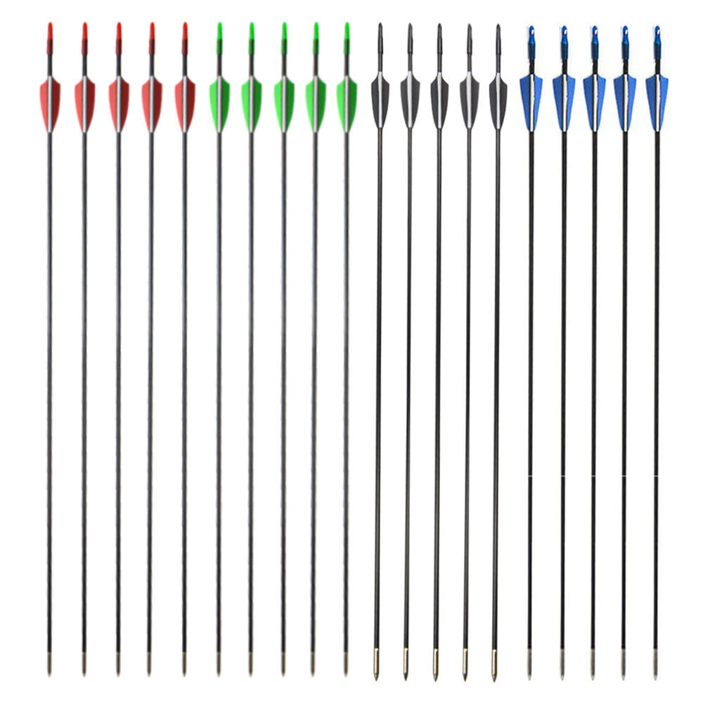 31" Fiberglass Arrows Target Practice Recurve Bow Hunting Shooting