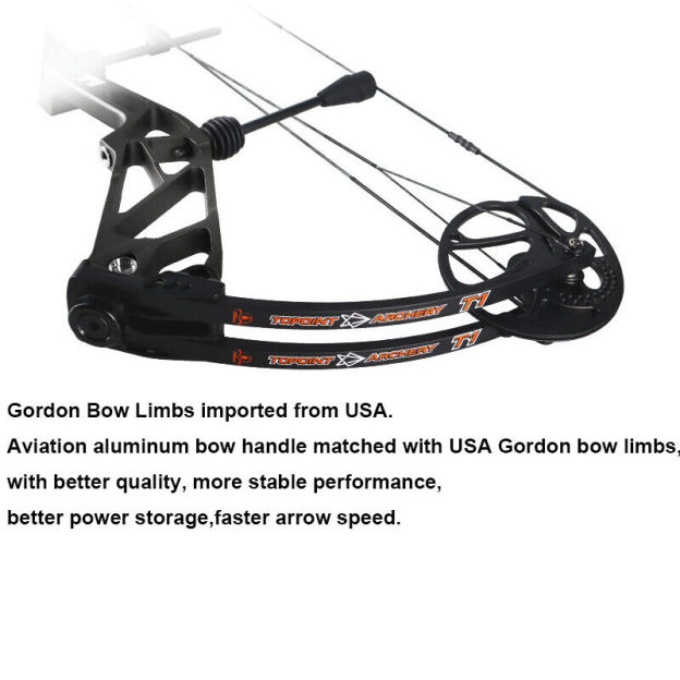 TOPOINT T1 MAX Hunting Compound Bow 19-70lbs CNC 320FPS LH RH