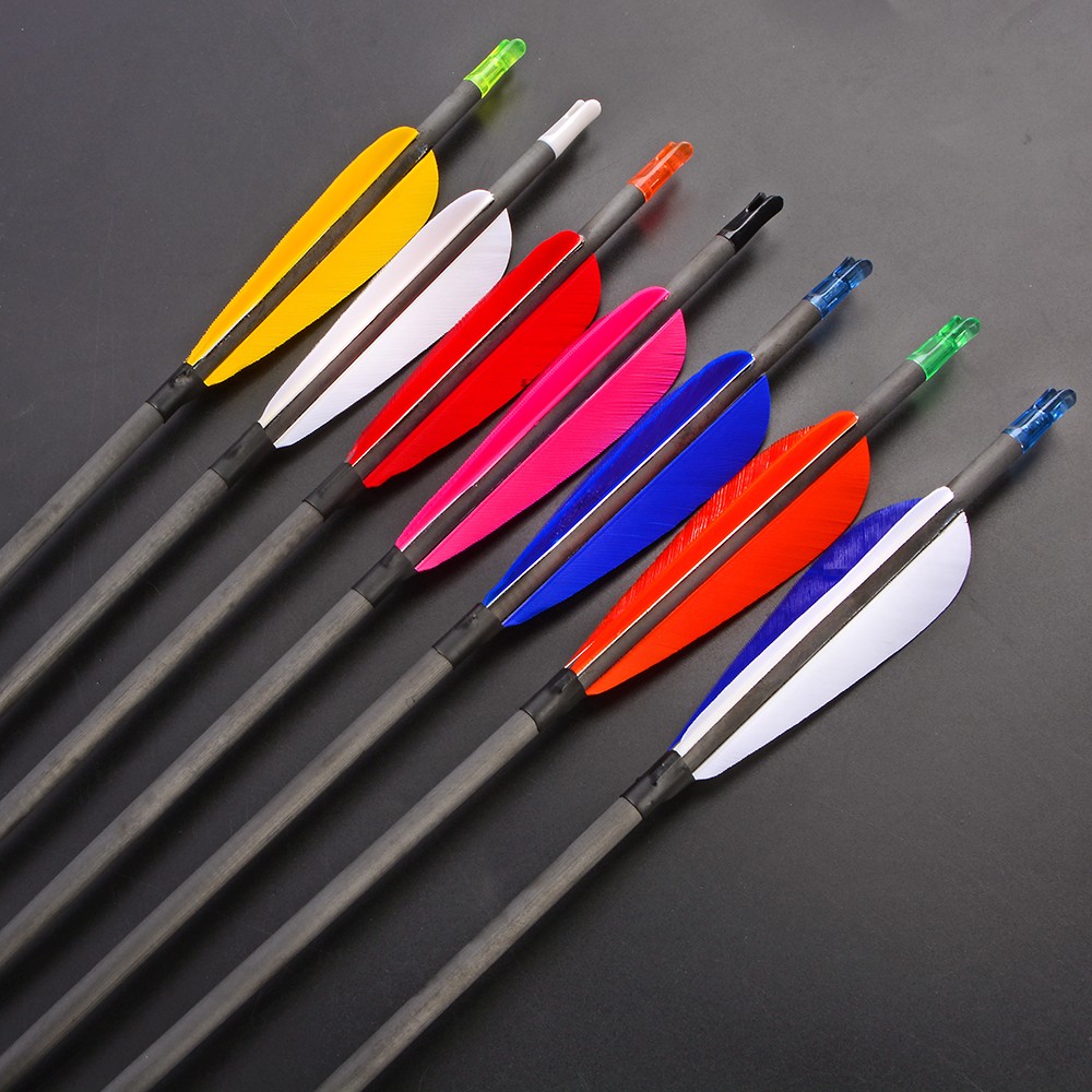 Pure Carbon Arrows 600 Spine 4" Turkey Feather Target practice