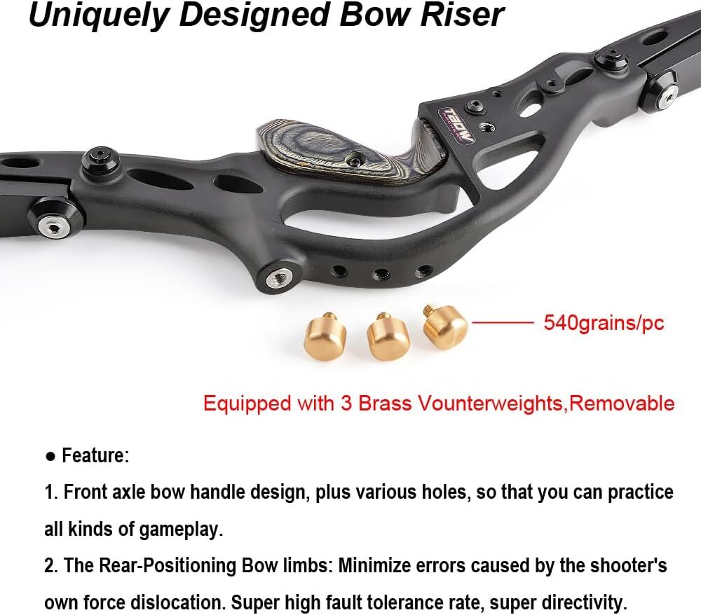 TBOW ILF Recurve Bow American Hunting 62" 25-60lbs