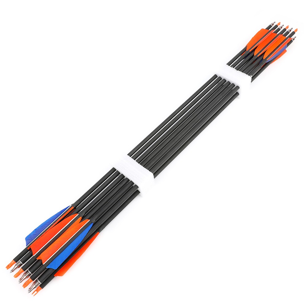 30"Carbon Arrows with Turkey Feathers 500 Spine