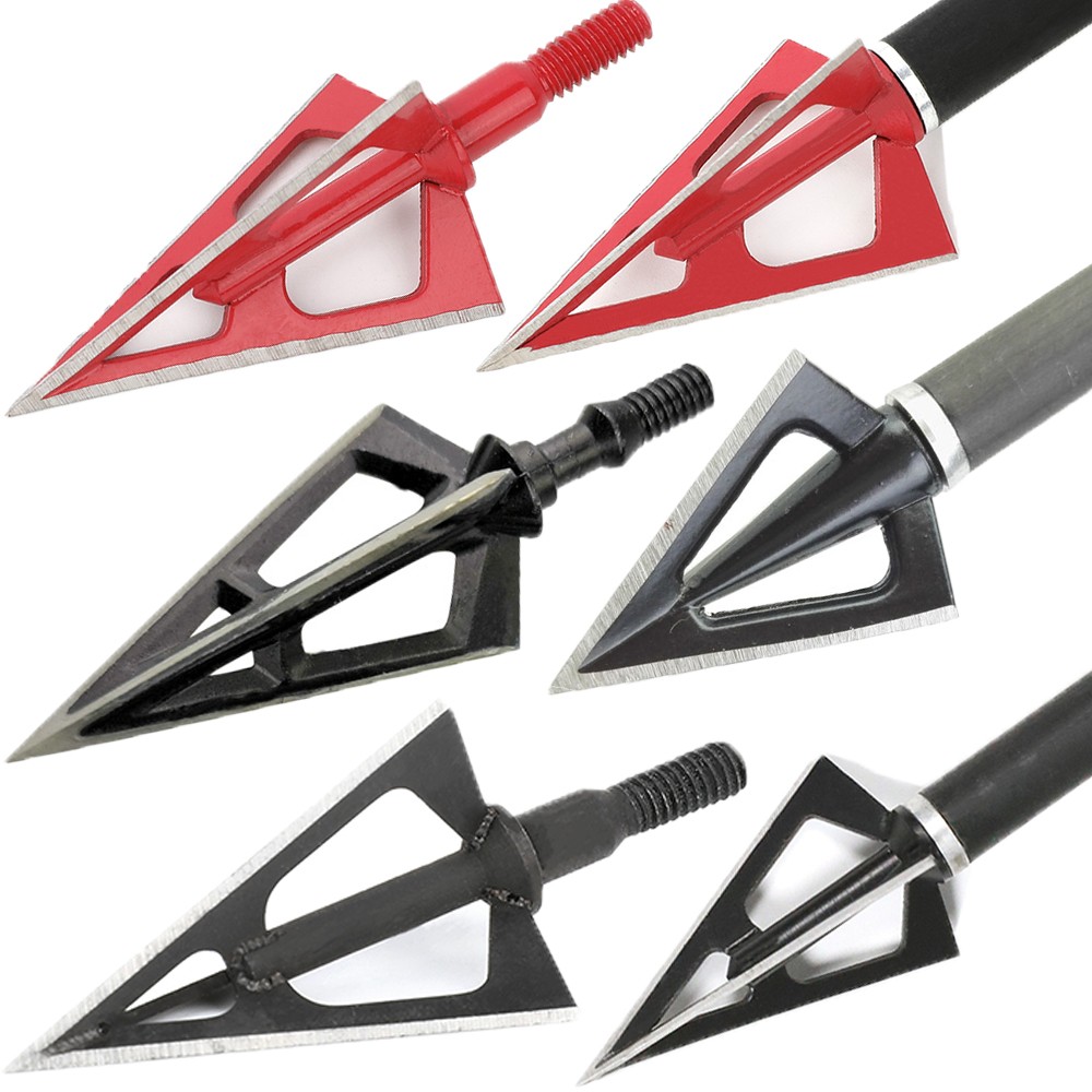 3-Blade Hunting Broadheads 100 Grain Fixed Blade Arrow Tips