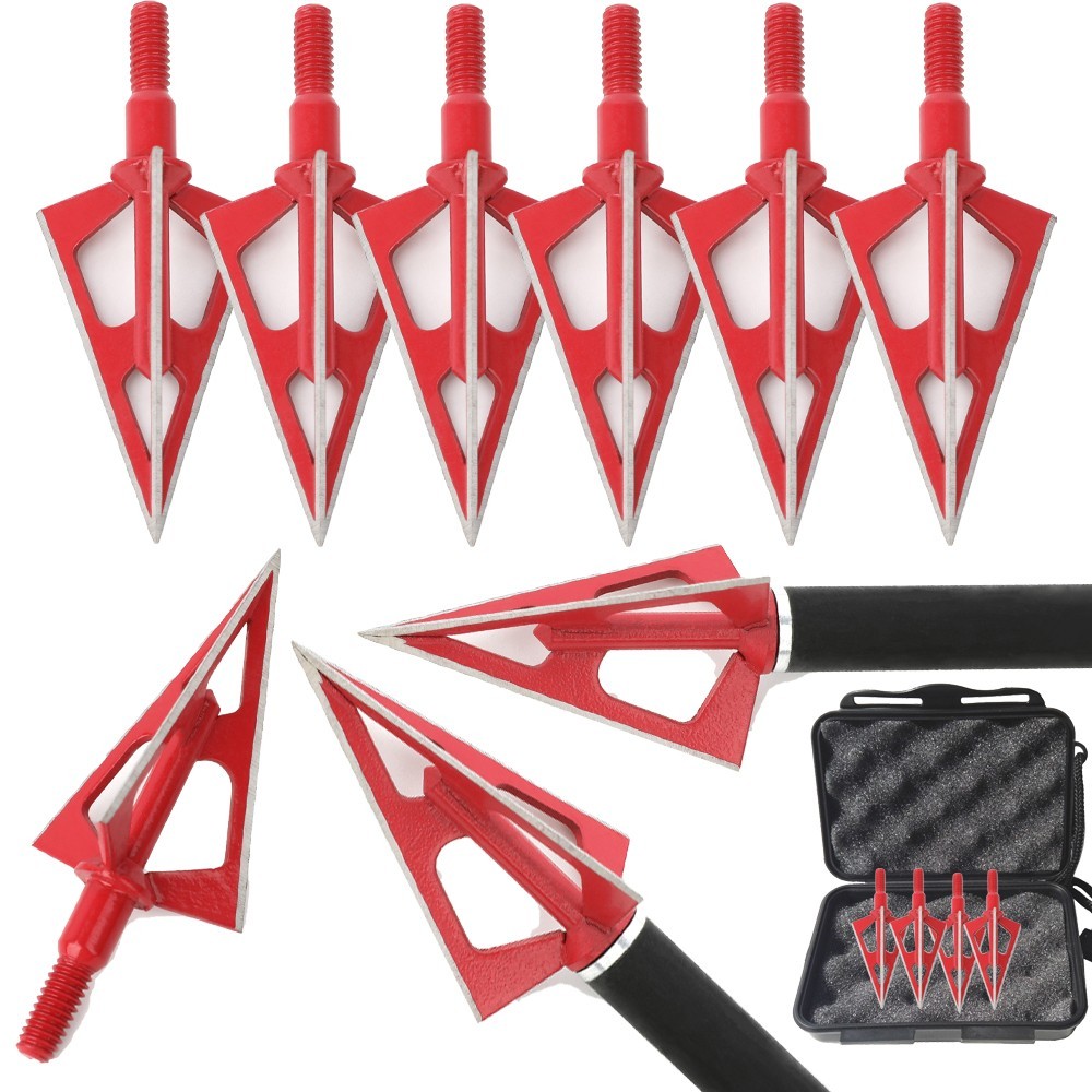 3-Blade Hunting Broadheads 100 Grain Fixed Blade Arrow Tips
