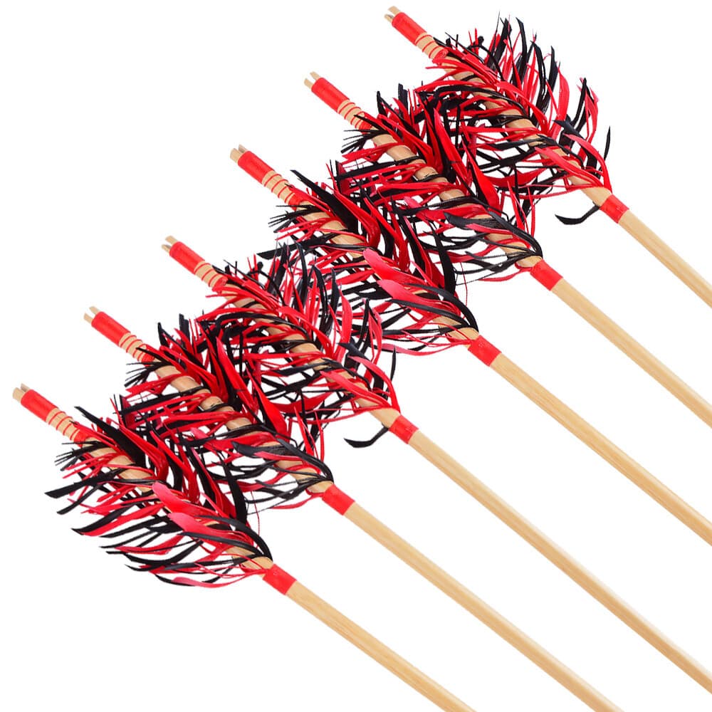  32" Flu-Flu Wooden Arrows Traditional for Recurve and Longbow