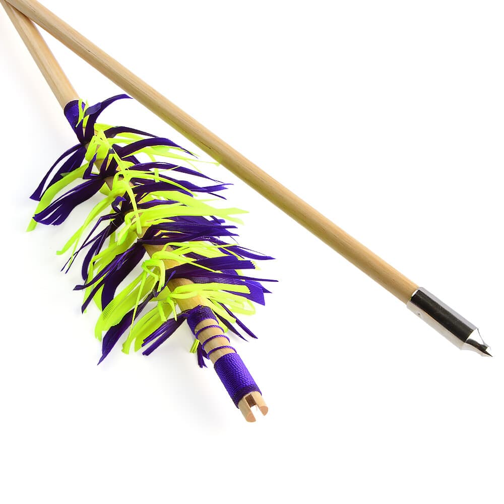  32" Flu-Flu Wooden Arrows Traditional for Recurve and Longbow