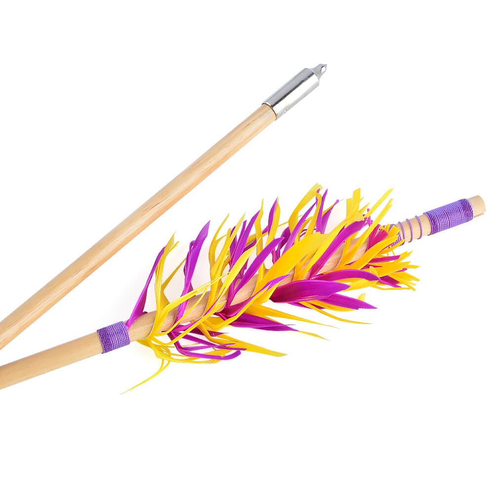  32" Flu-Flu Wooden Arrows Traditional for Recurve and Longbow