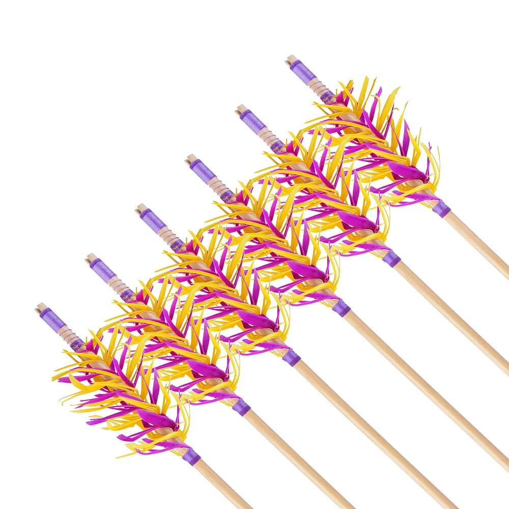  32" Flu-Flu Wooden Arrows Traditional for Recurve and Longbow