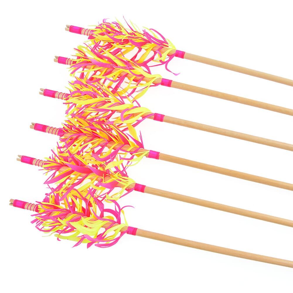  32" Flu-Flu Wooden Arrows Traditional for Recurve and Longbow