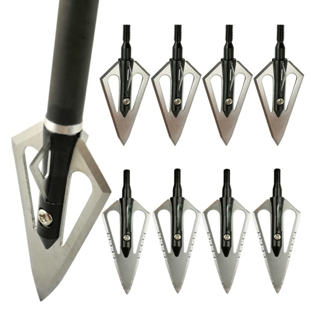 Archery Broadheads 100gr Hunting Arrowhead Arrow Tips