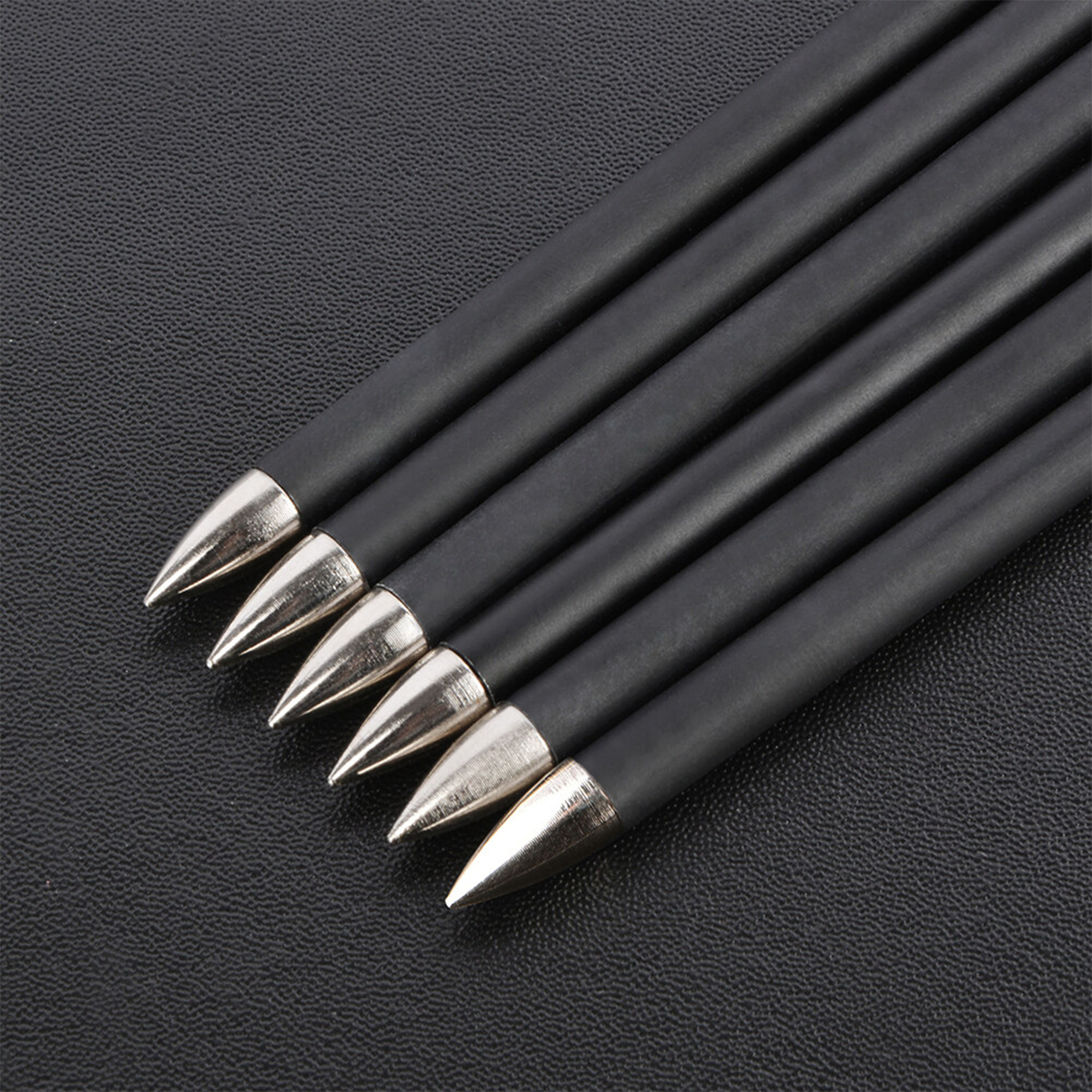 AMEYXGS Target Arrows 1000 Spine Carbon Arrow 32.8" Fixed Steel Points 