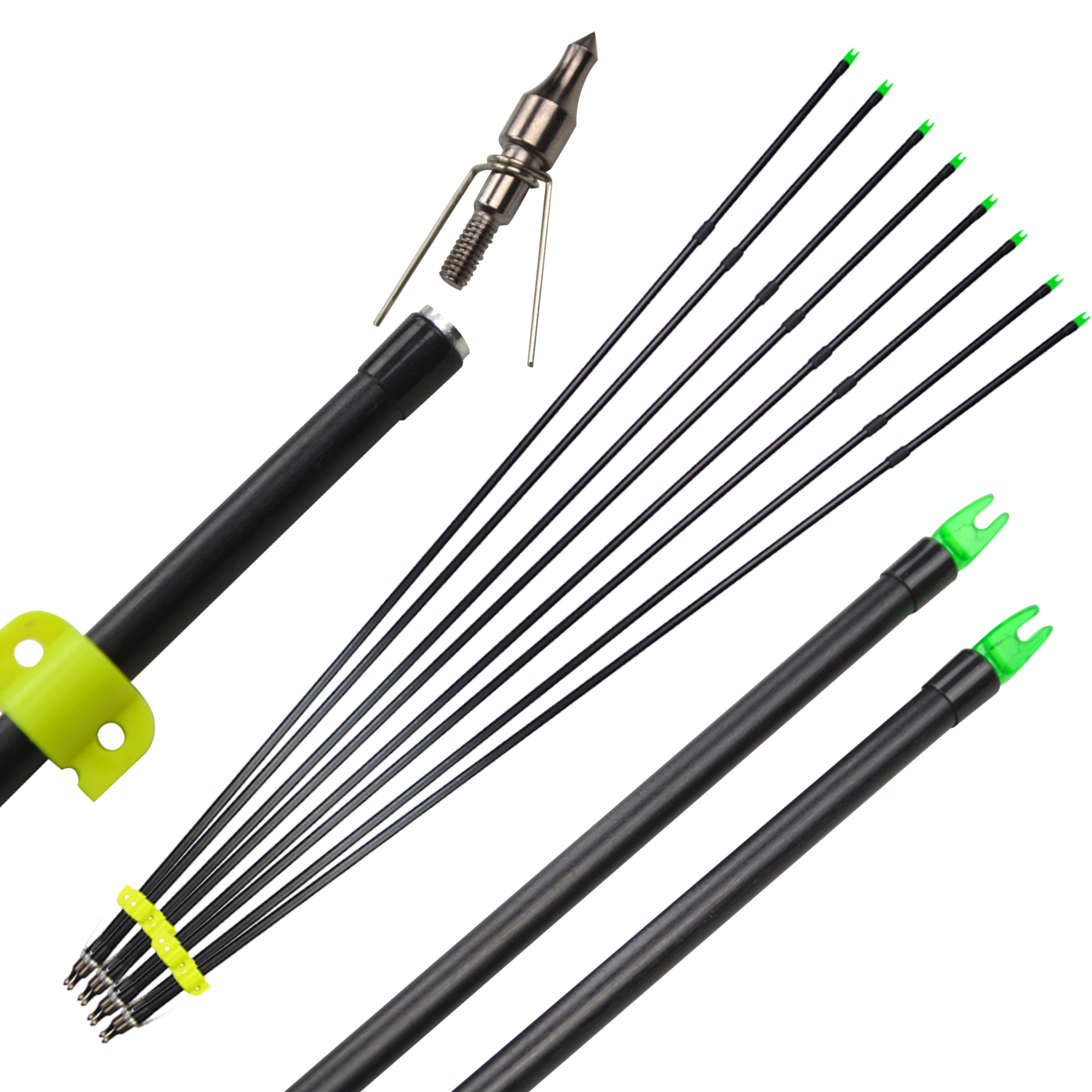 Bowfishing Arrow Archery Fishing Glue-on Nock Additional Screw