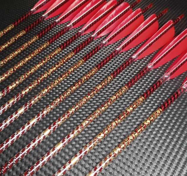 Zhan Ge Carbon Arrow Spine 500-800 | Turkey Feather Hunting Arrows