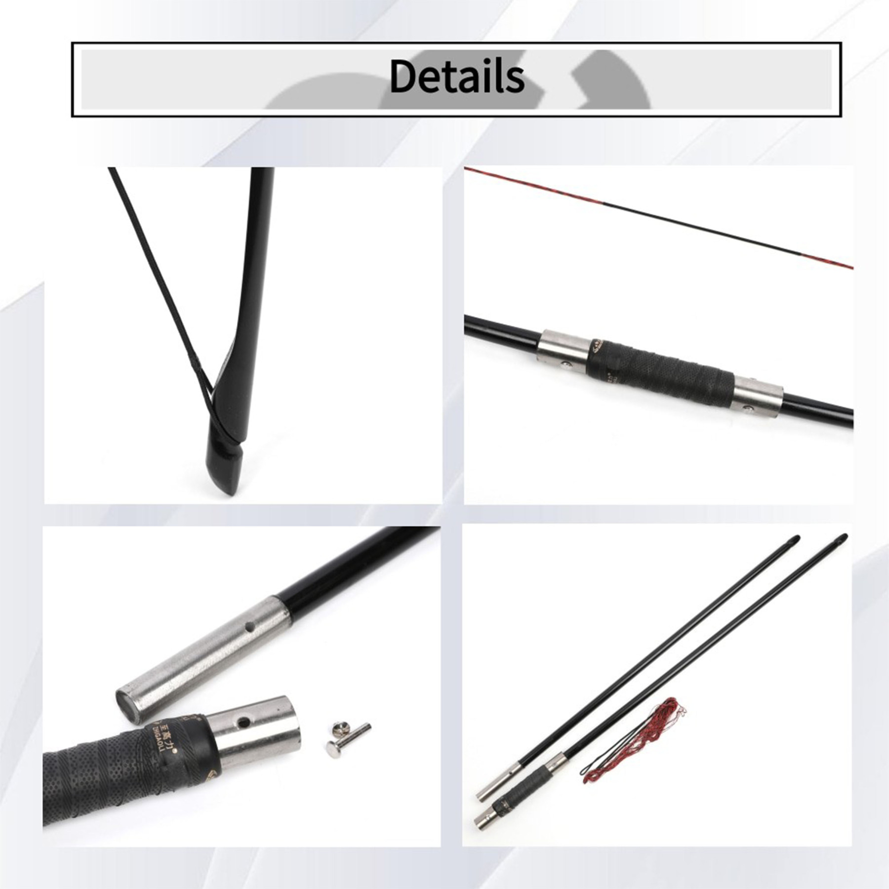 65" Traditional English Longbow 60lbs Takedown Straight Bow Archery 