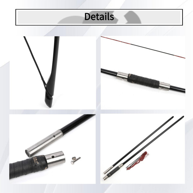 65" Traditional English Longbow 60lbs Takedown Straight Bow Archery 