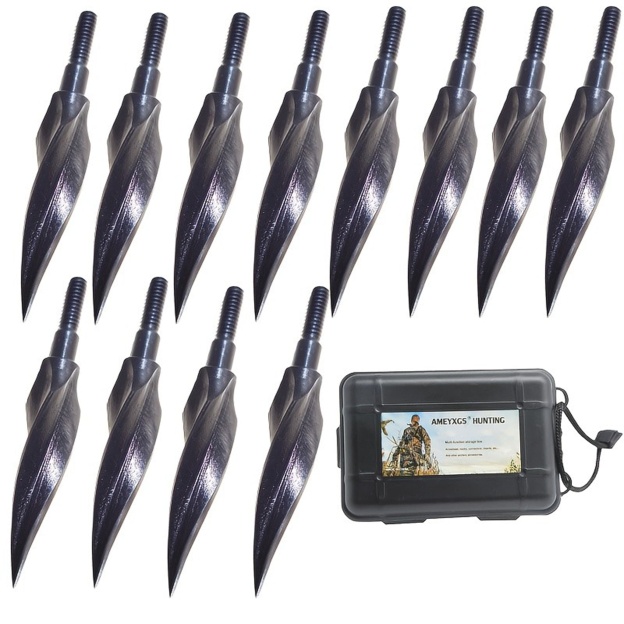 12x 150g Hunting Broadheads Archery Hunting Arrowhead Box Tradition