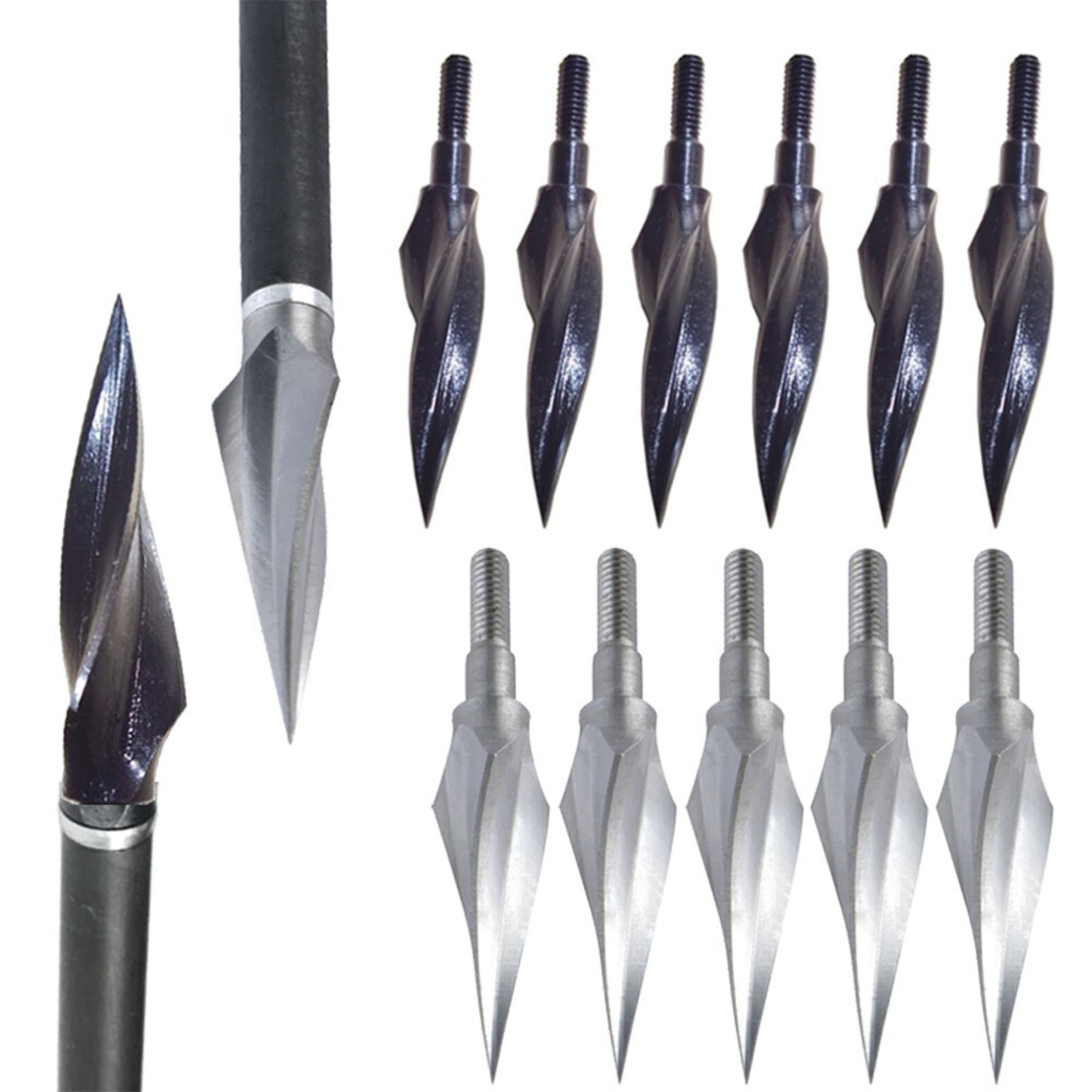 12x 150g Hunting Broadheads Archery Hunting Arrowhead Box Tradition