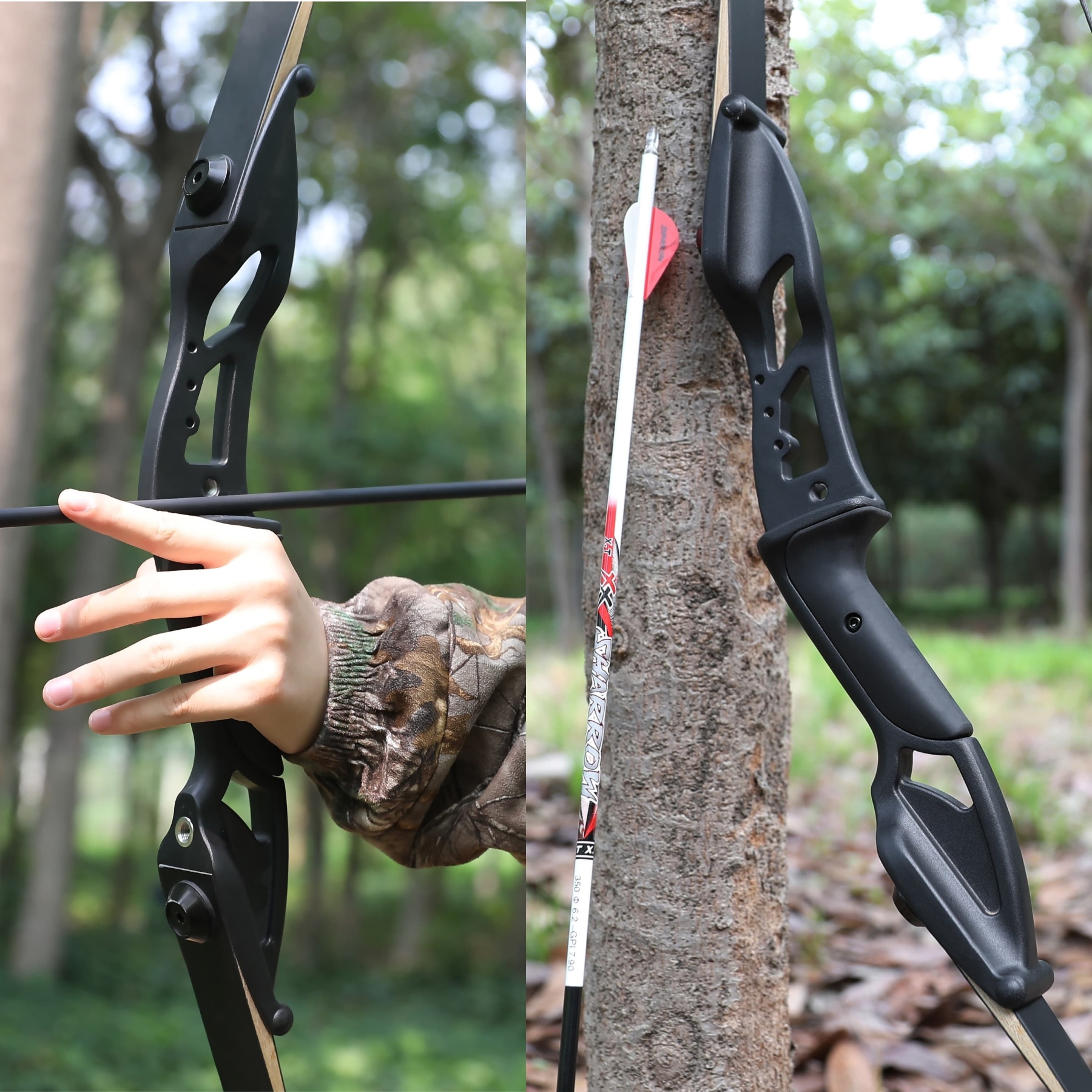 Junxing F179 Hunting Recurve Bow Fishing Set 56" 30-50lbs