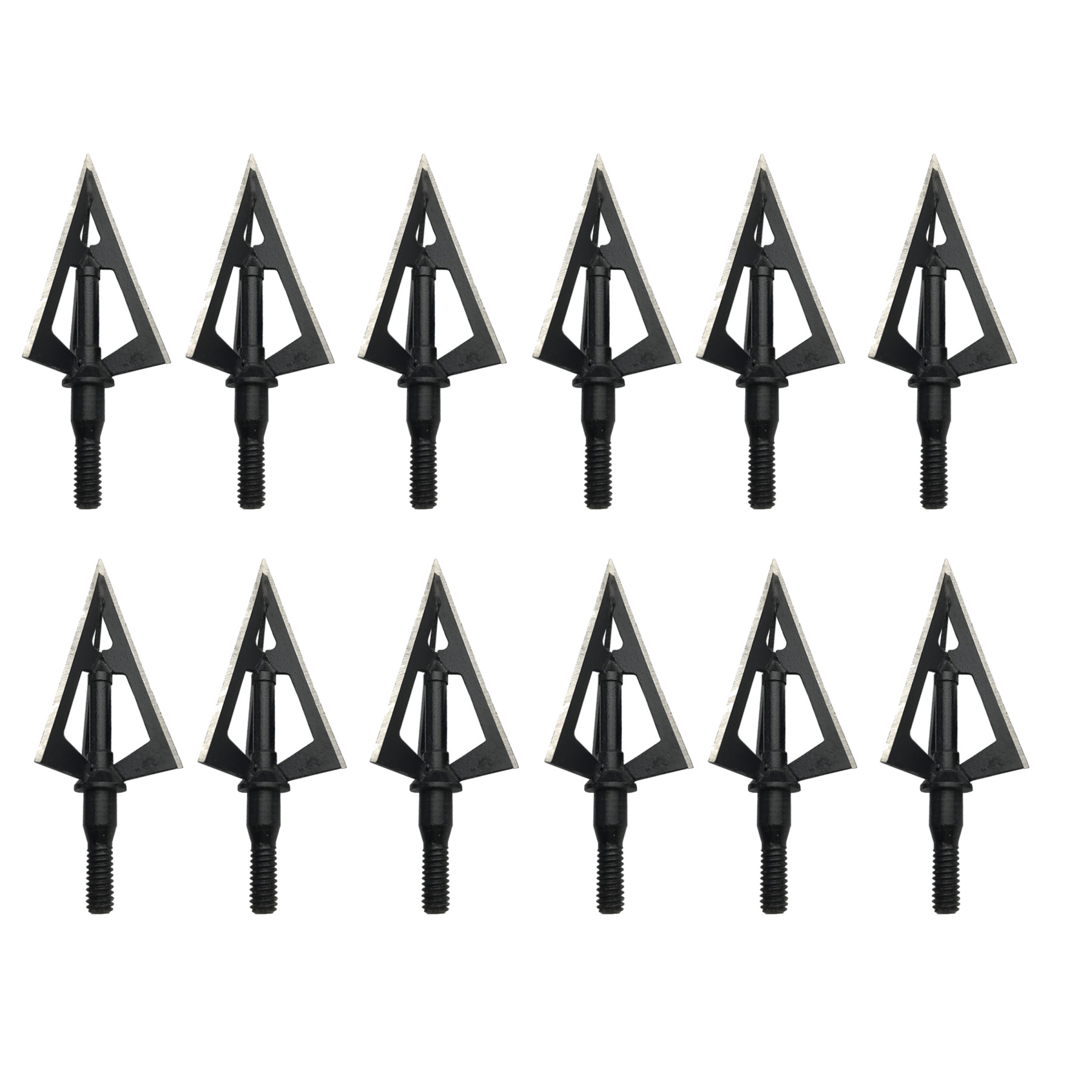 Archery 3-Blade Hunting Broadheads 100 Grain Fixed Blade Arrow Tips