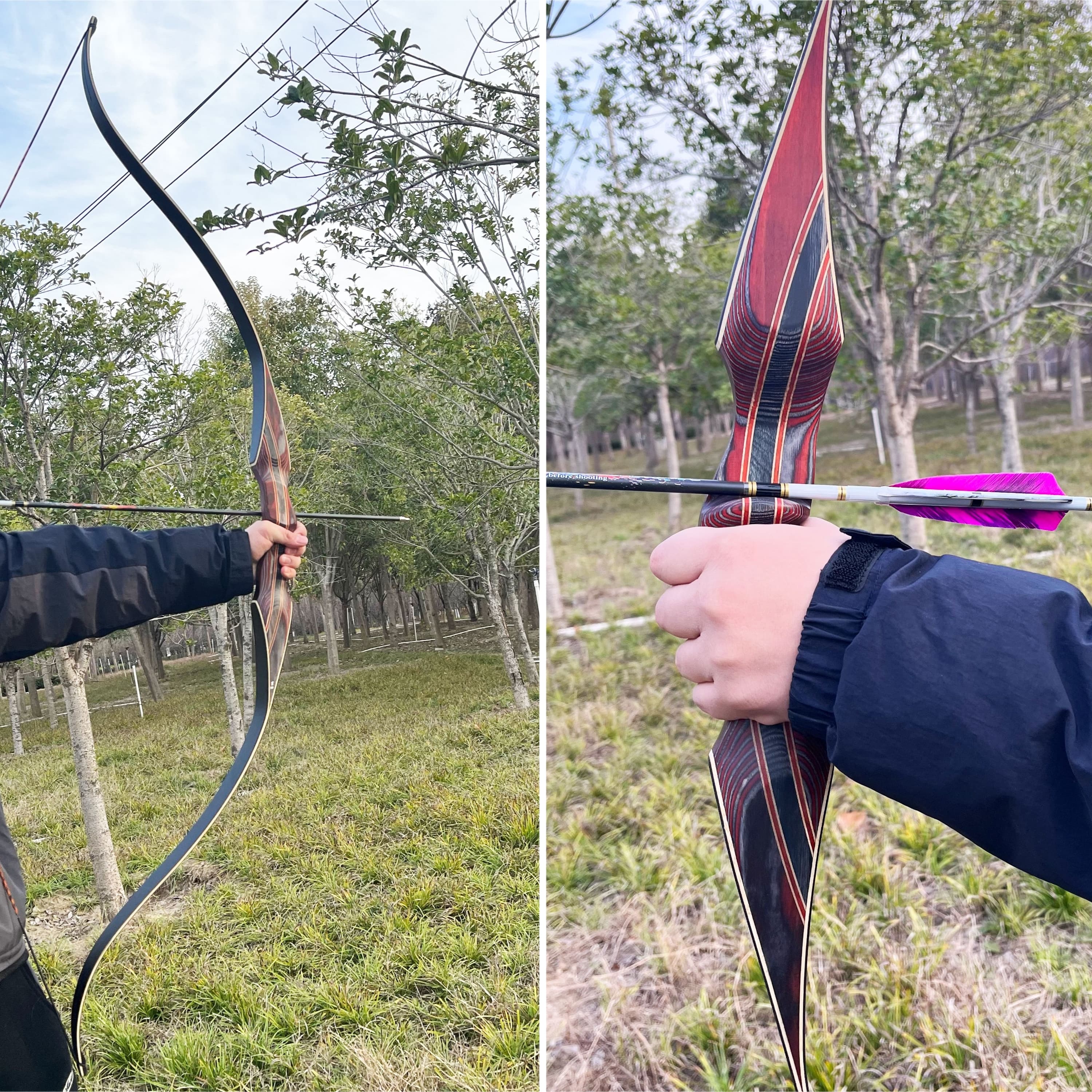 Archery 30-60lbs Longbow 64inch Traditional Hunting Bow