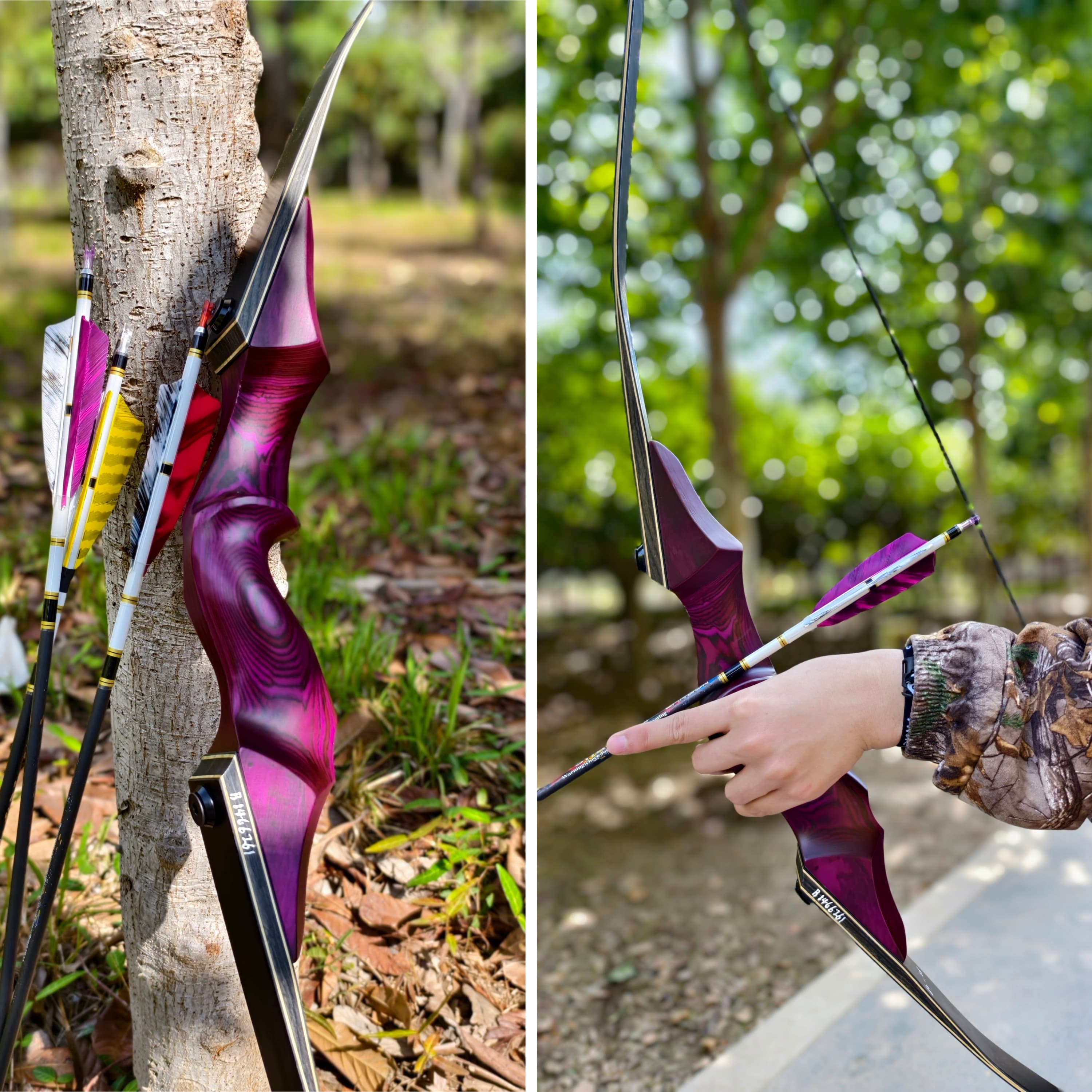 Archery 20-60lbs Takedown Recurve Bow 60" RH Hunting Target