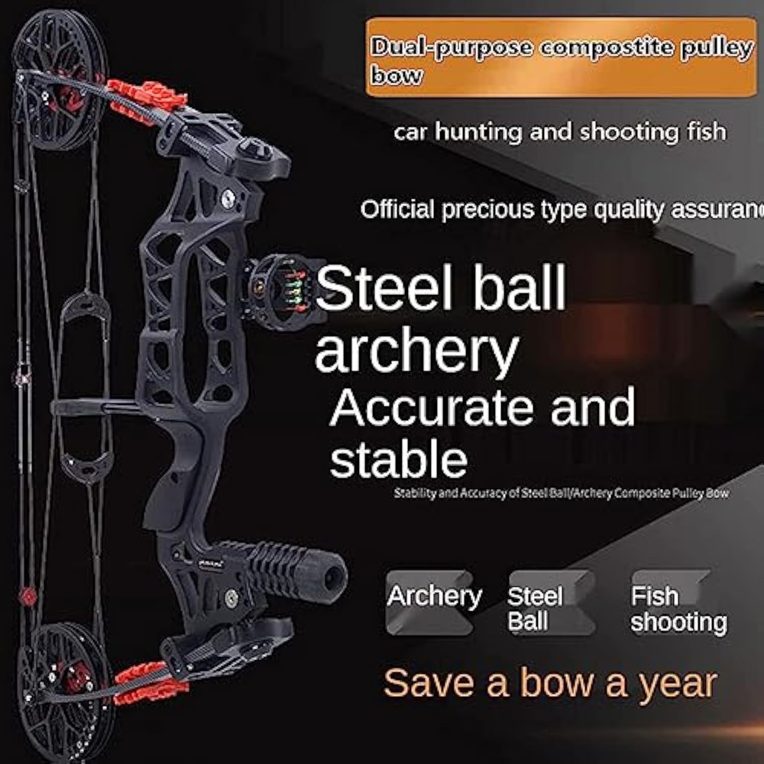 M109E Compound Bow and Arrow Set Steel Ball Shooting Hunting LH RH