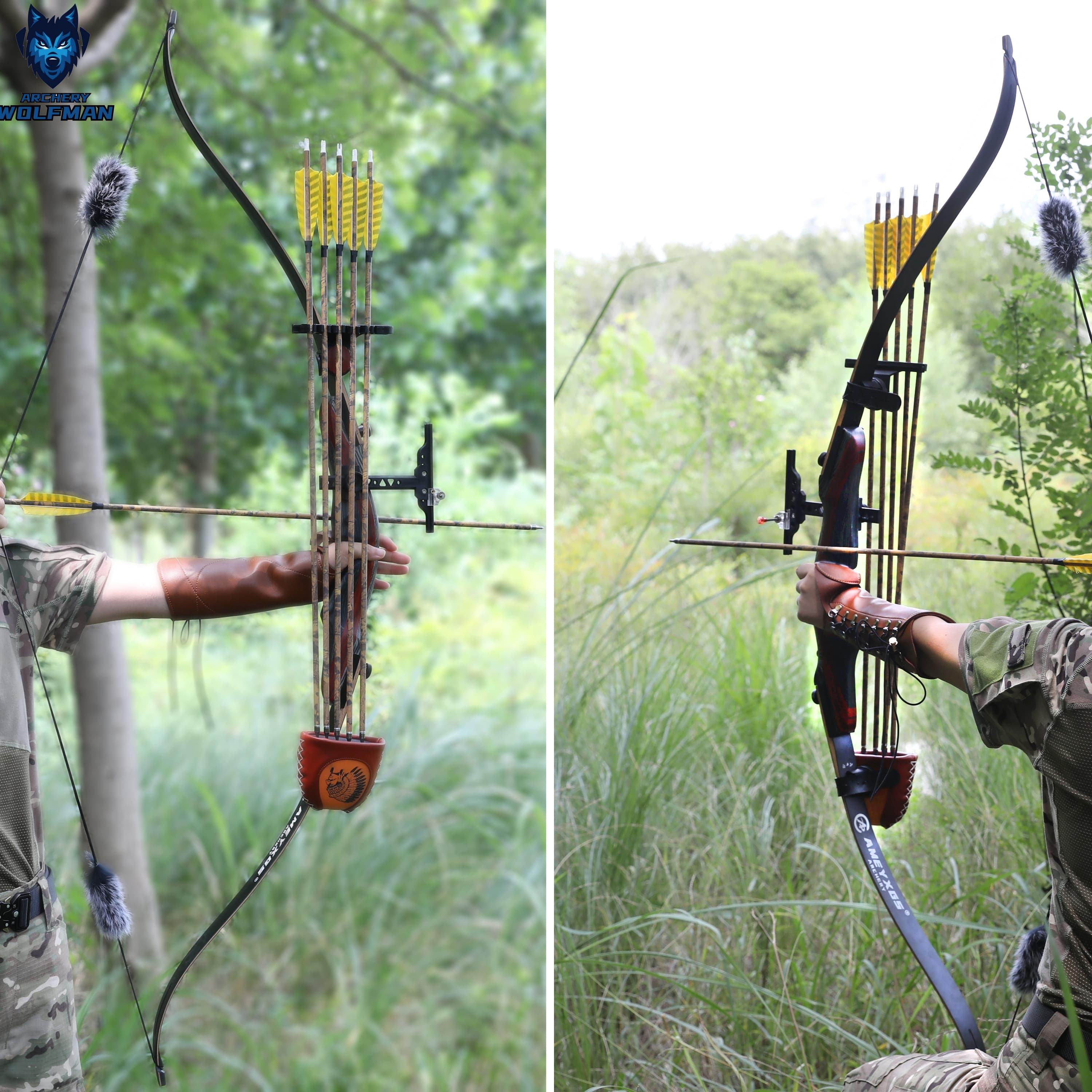 20-50lbs Recurve Bow 62" RH Takedown Archery Hunting Bow