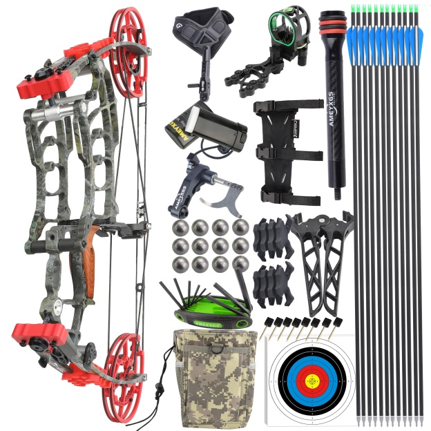 Dual-Use Compound Bow 19" Shoots Arrows Steel Balls RH LH