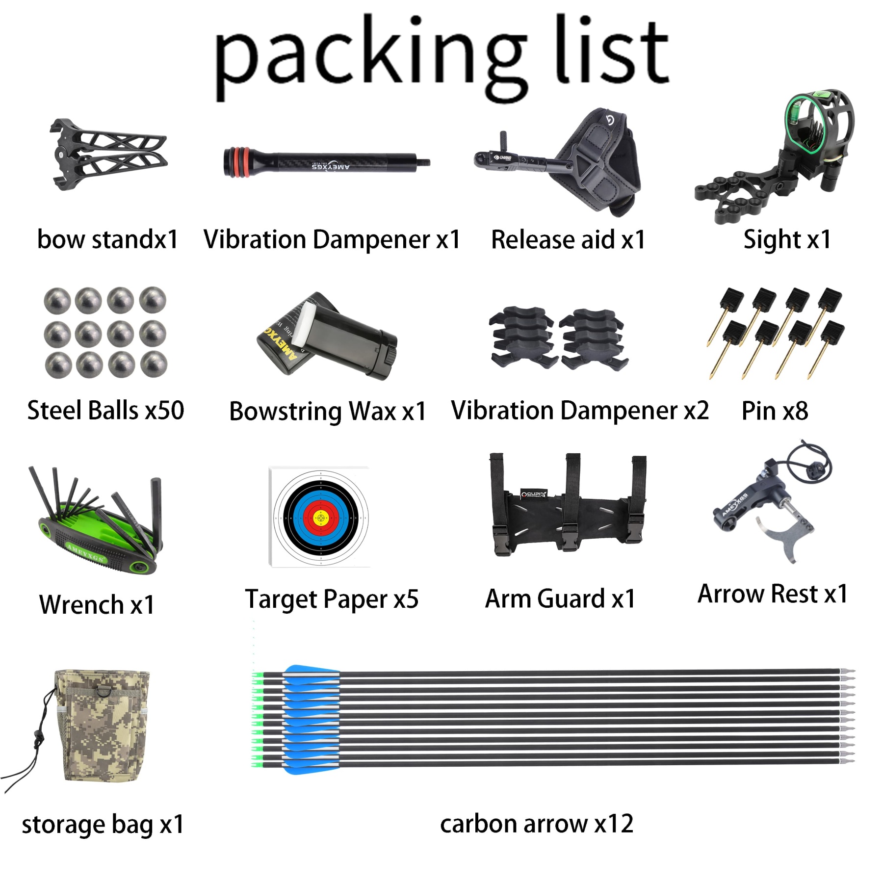 Dual-Use Compound Bow 19" Shoots Arrows Steel Balls RH LH