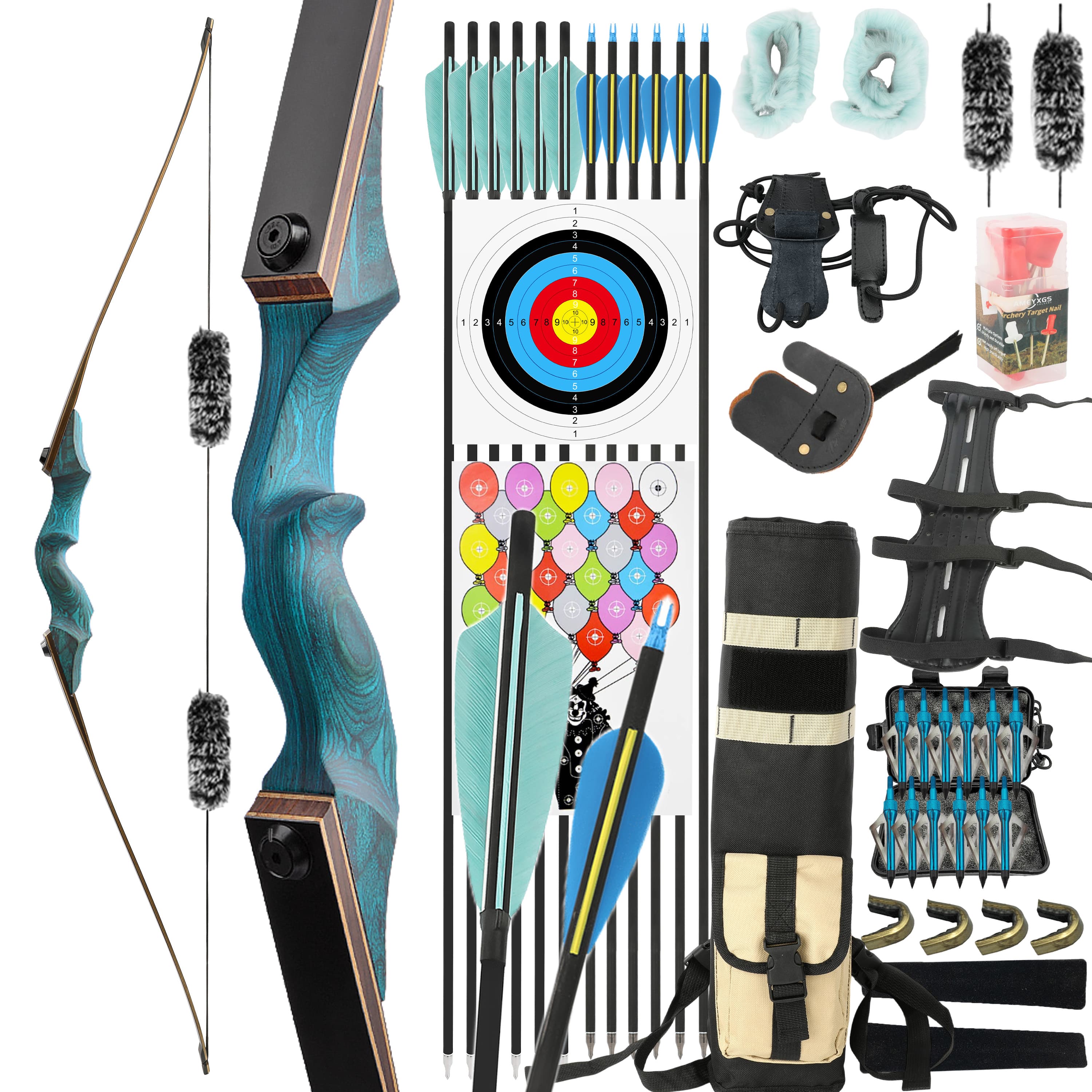 Black Hunter Archery Hunting Bow Kit 20-60lbs LH RH