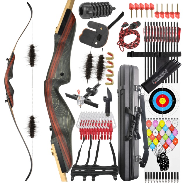 20-50lbs Recurve Bow 62" RH Takedown Archery Hunting Bow