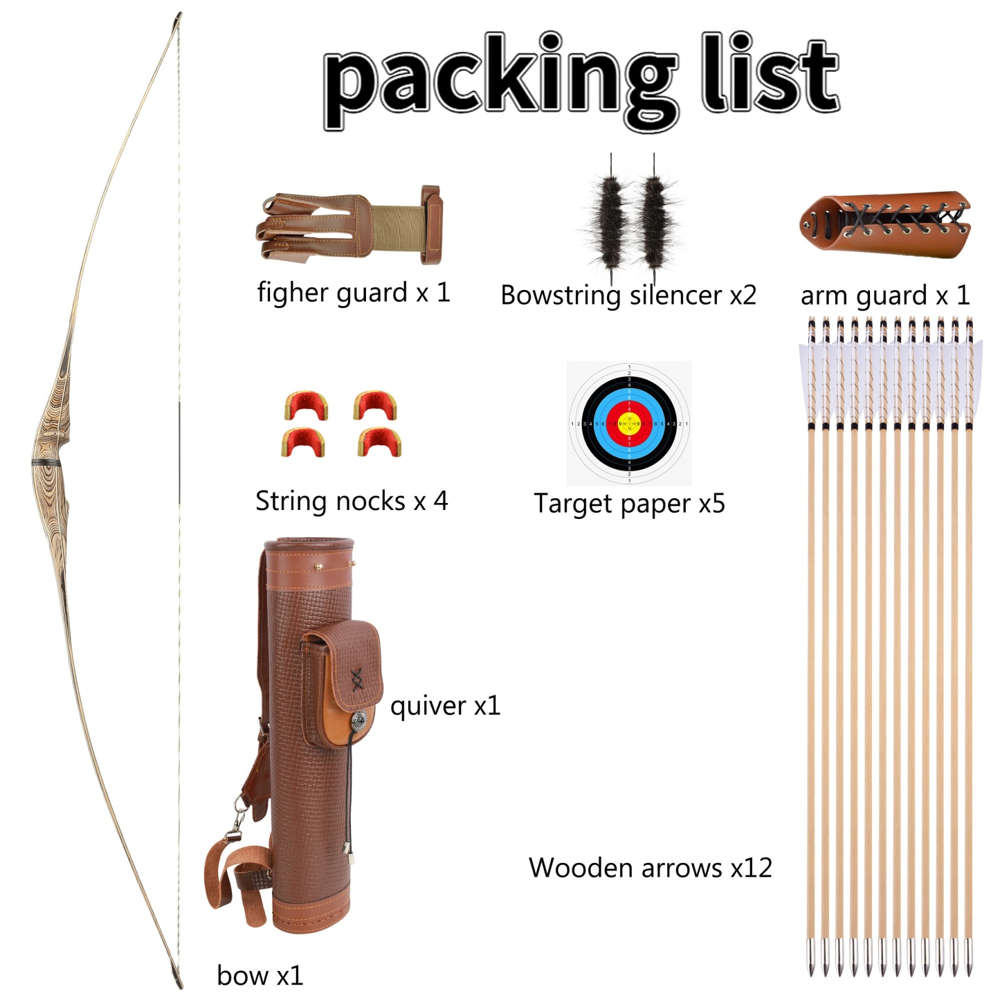 60" 62" 64"  Takedown Longbow Traditional Bow Hunting LH RH