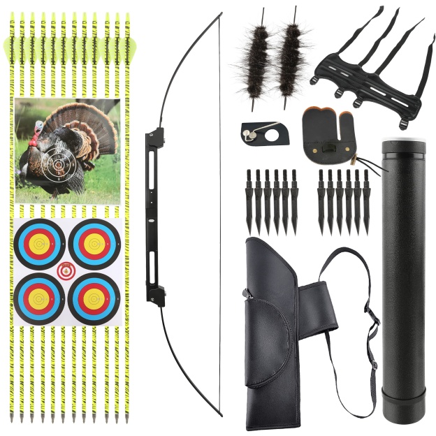 58" Folding Bow  35lbs Recurve Bow RH/LH Archery Hunting Outdoor 