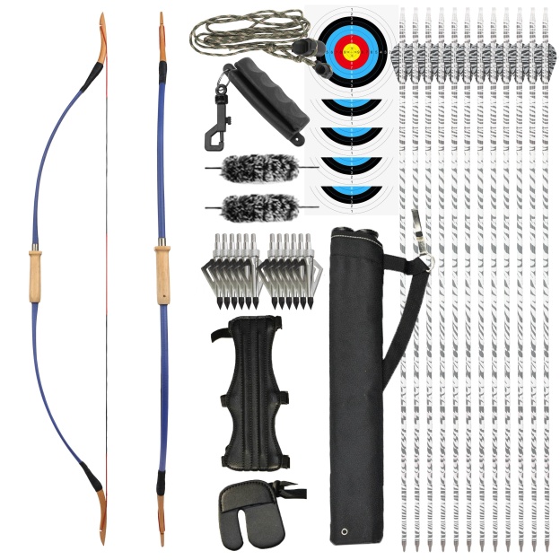 20-40lbs Archery 53" Traditional Bow Hunting Takedown 