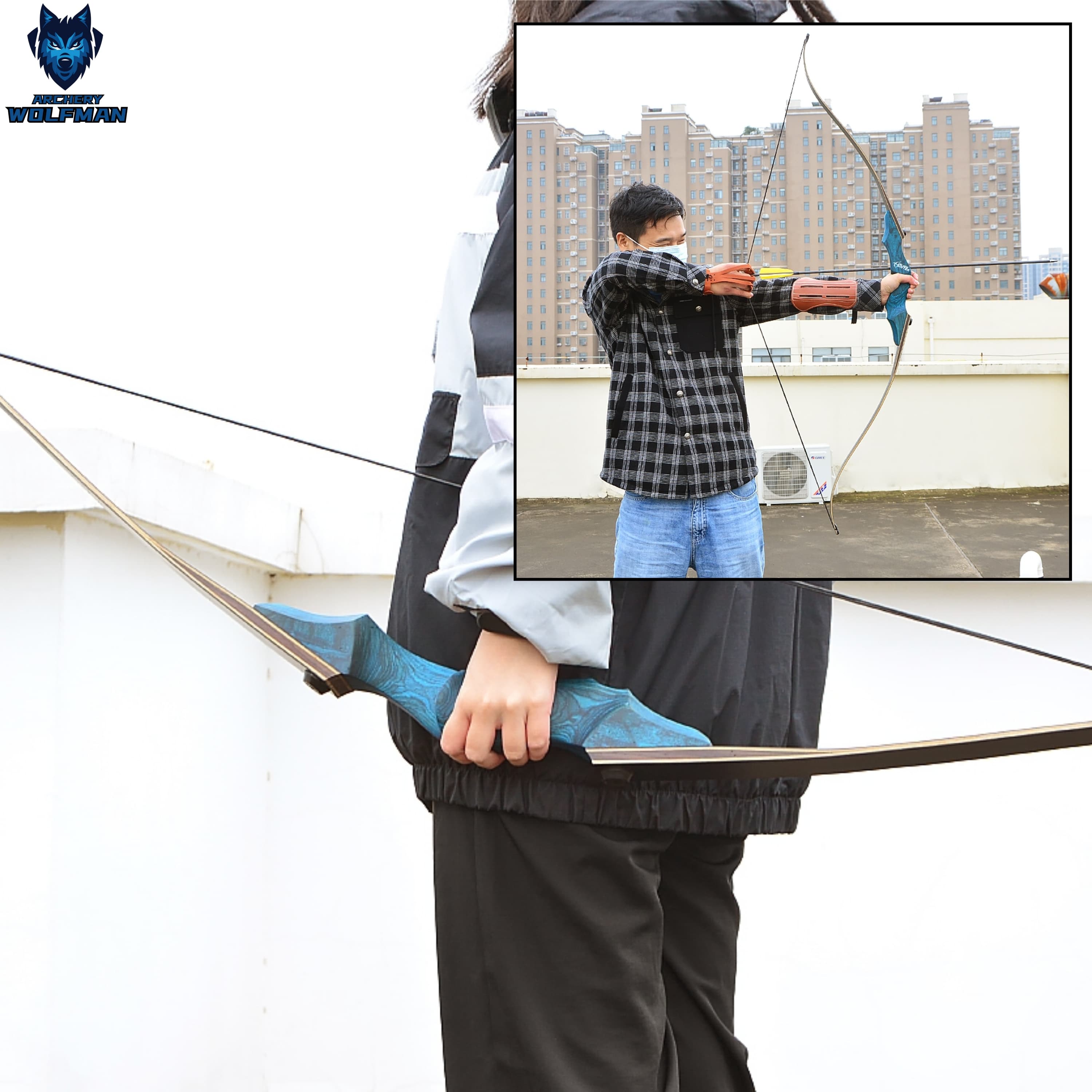 Black Hunter Archery Hunting Bow Kit 20-60lbs LH RH