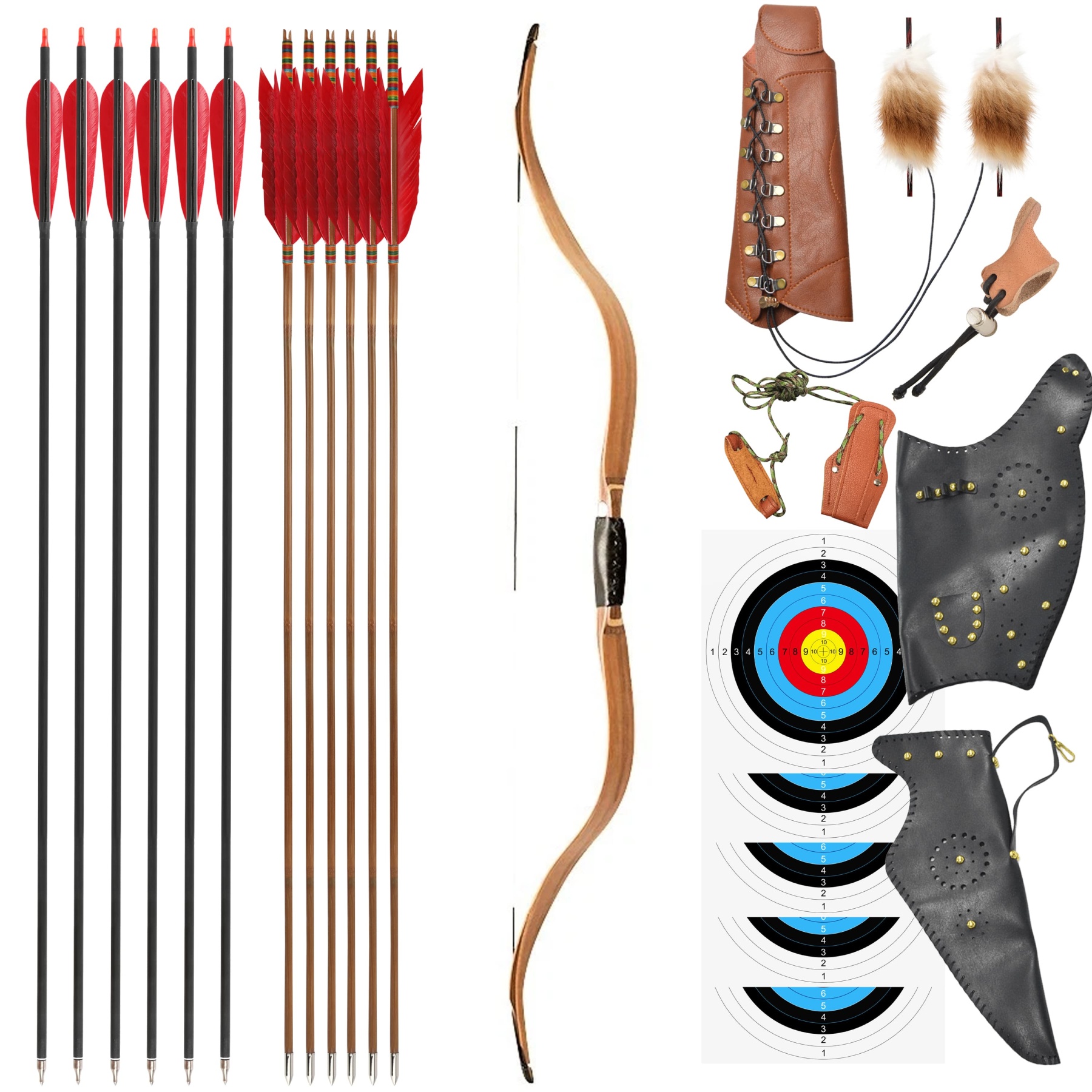 Archery Recurve Longbow 20-50lbs Traditional Mongolia Horse Bow
