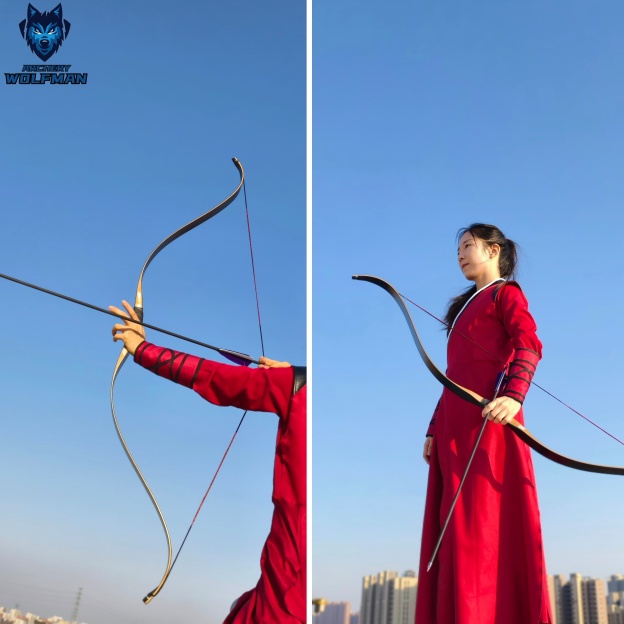 Archery Recurve Longbow 15-50lbs Traditional Mongolia Horse Bow