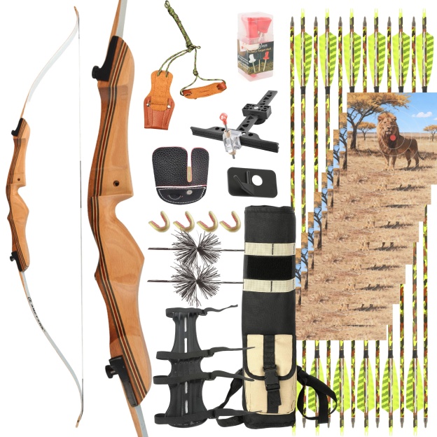 Archery 16-38lbs Takedown 68" Recurve Bow Hunting Target