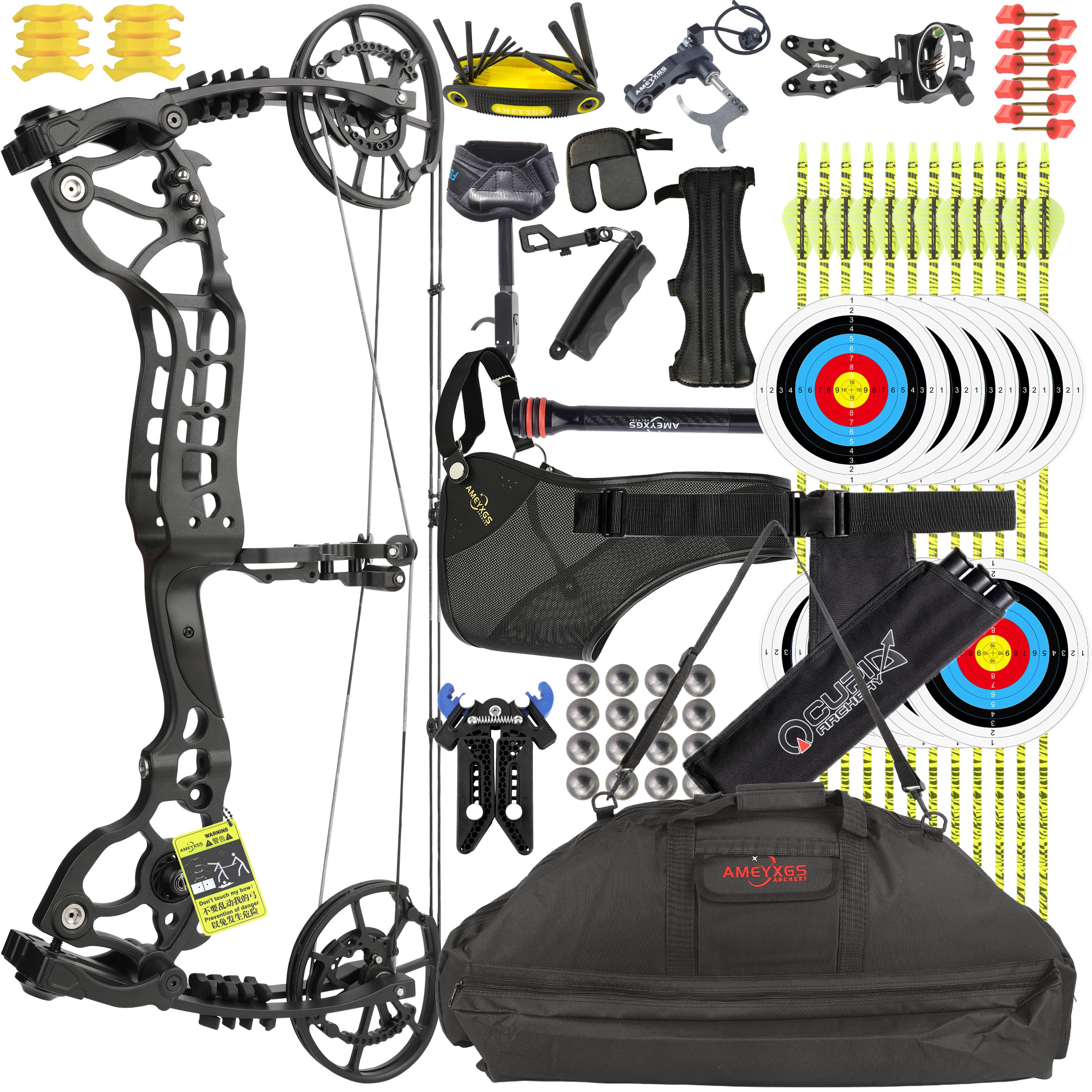 20-70lbs Compound Bow set Archery Shooting Balls