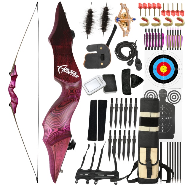 Archery 20-60lbs Takedown Recurve Bow 60" RH Hunting Target