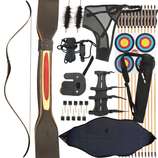 20-35lbs Archery Longbow Hunting Traditional Bow RH LH