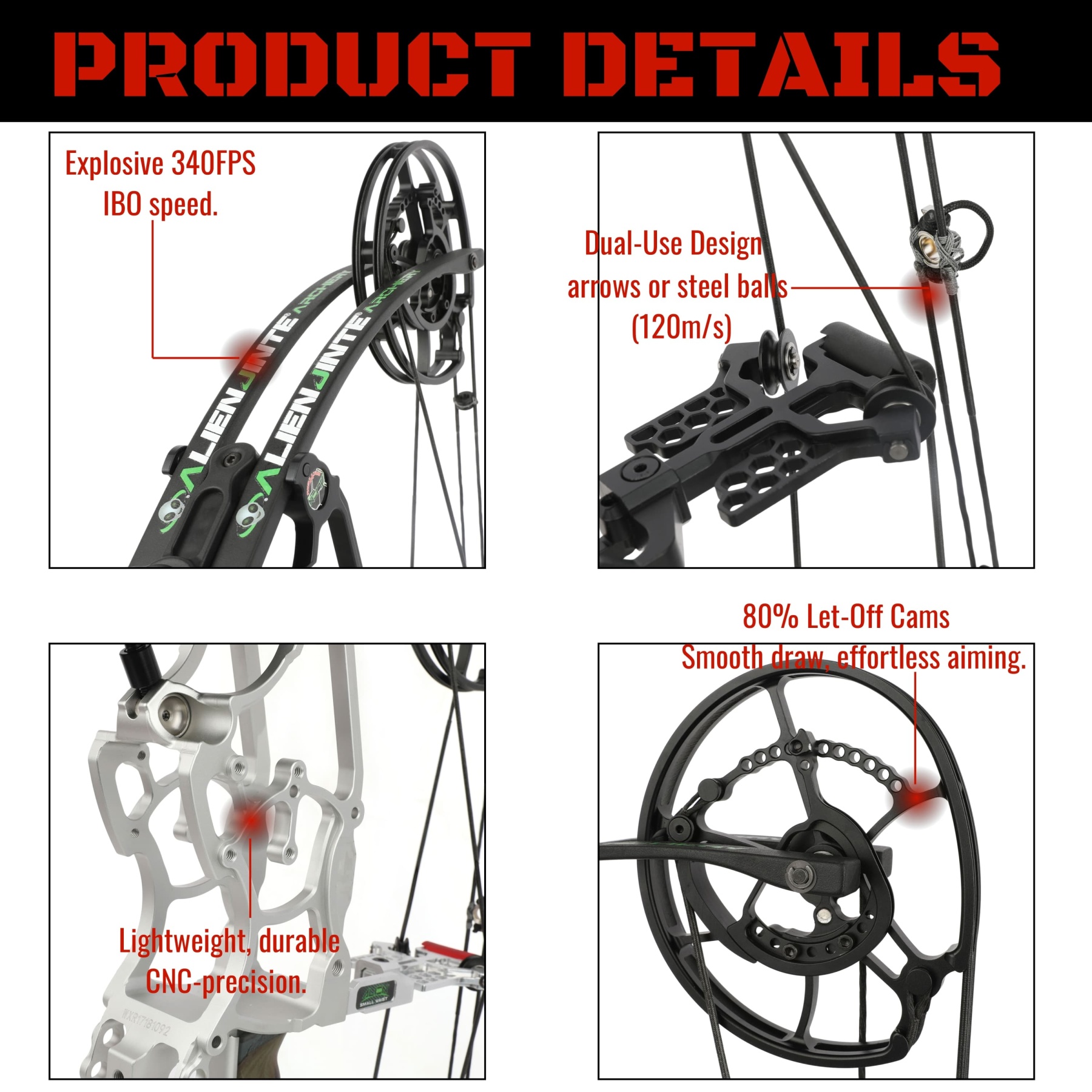 Draw Weight 30-70LBS Dual Use Compound Bow Set Shooting archery 