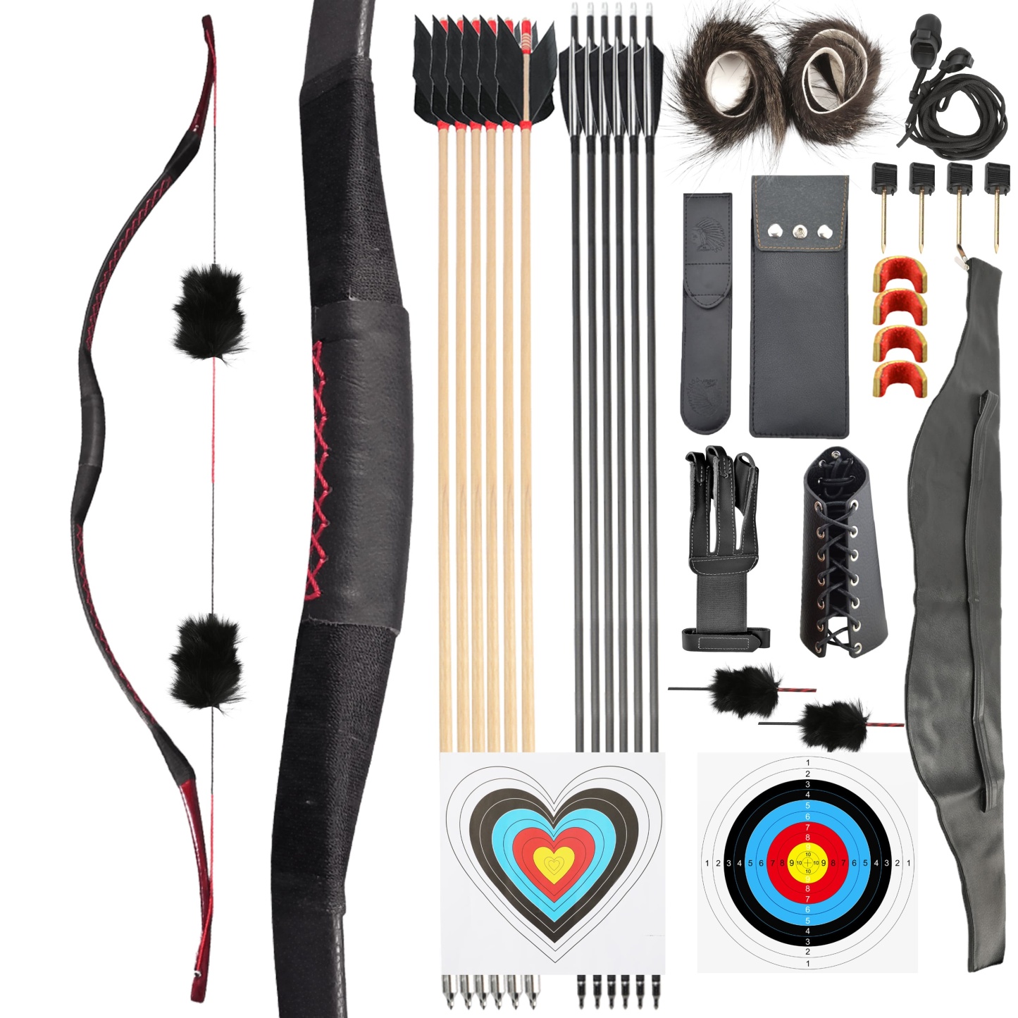 Traditional Recurve Mongolian Horsebow 25-55lbs Wood