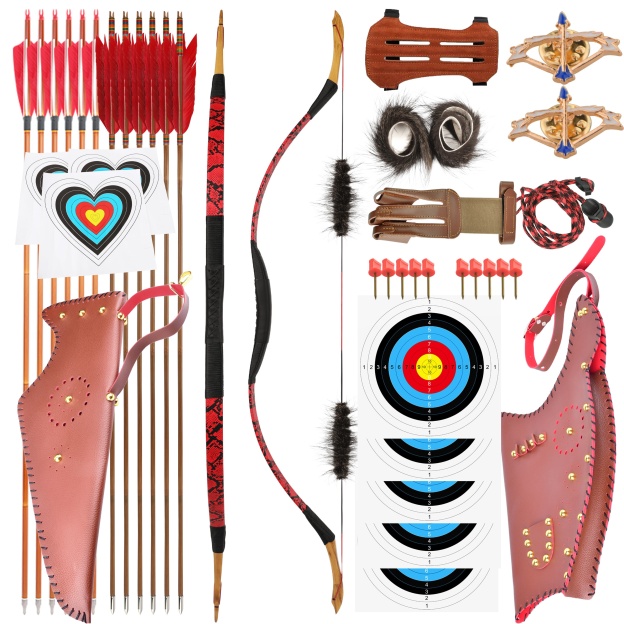 Archery Traditional Recurve Longbow 20-50lbs Mongolia Horse Bow