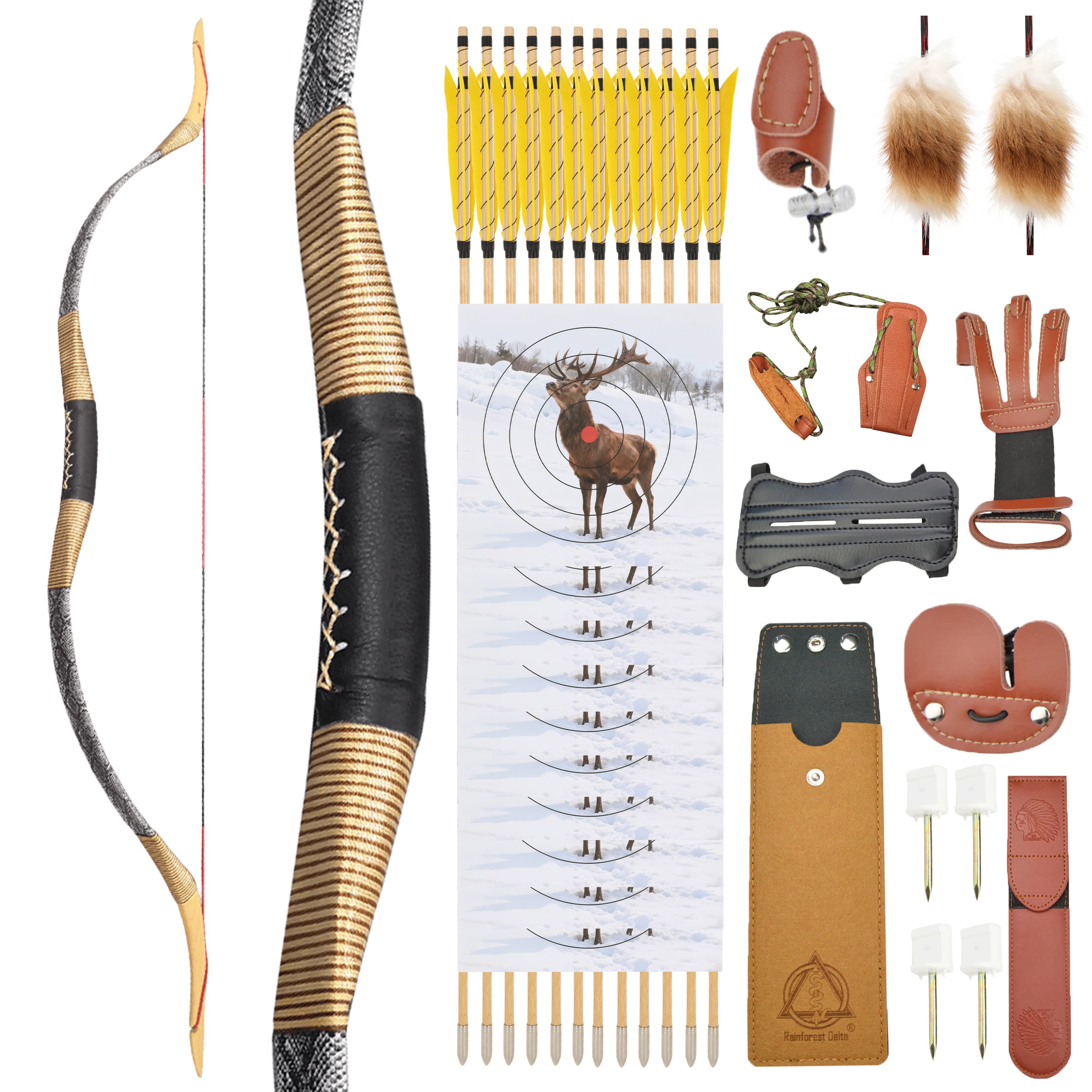 Traditional Bow Longbow Mongolian Horse Archery Hunting Set