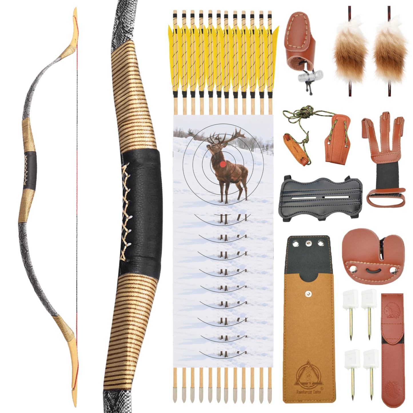 Traditional Bow Longbow Mongolian Horse Archery Hunting Set