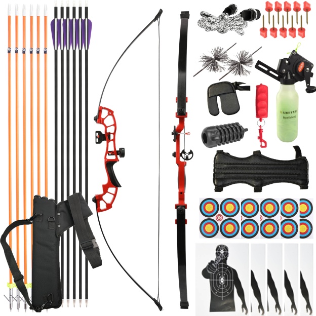 52" 30-50lbs Aluminum Alloy Archery Bow Complete Shooting Kit